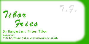 tibor fries business card
